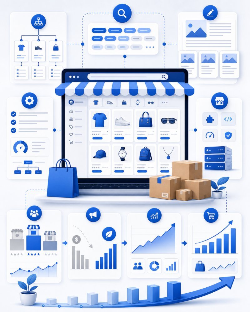 Growing online store SEO dashboard